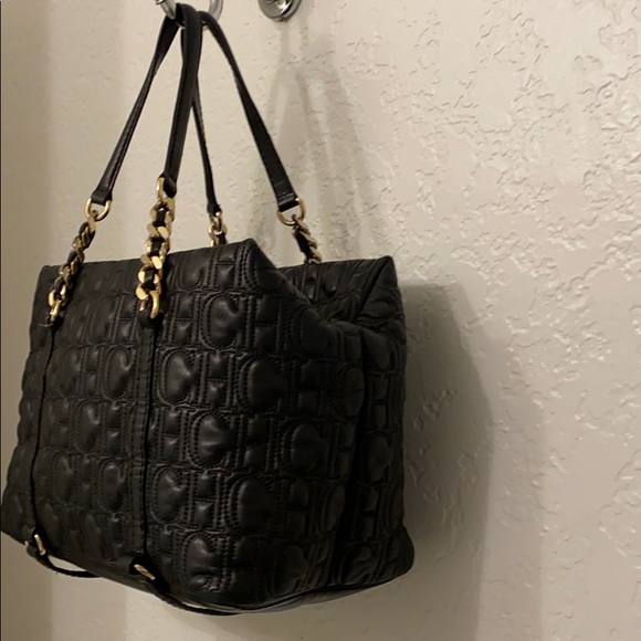 Carolina Herrera shoulder lamb skirt leather bag - Picture 2 of 10